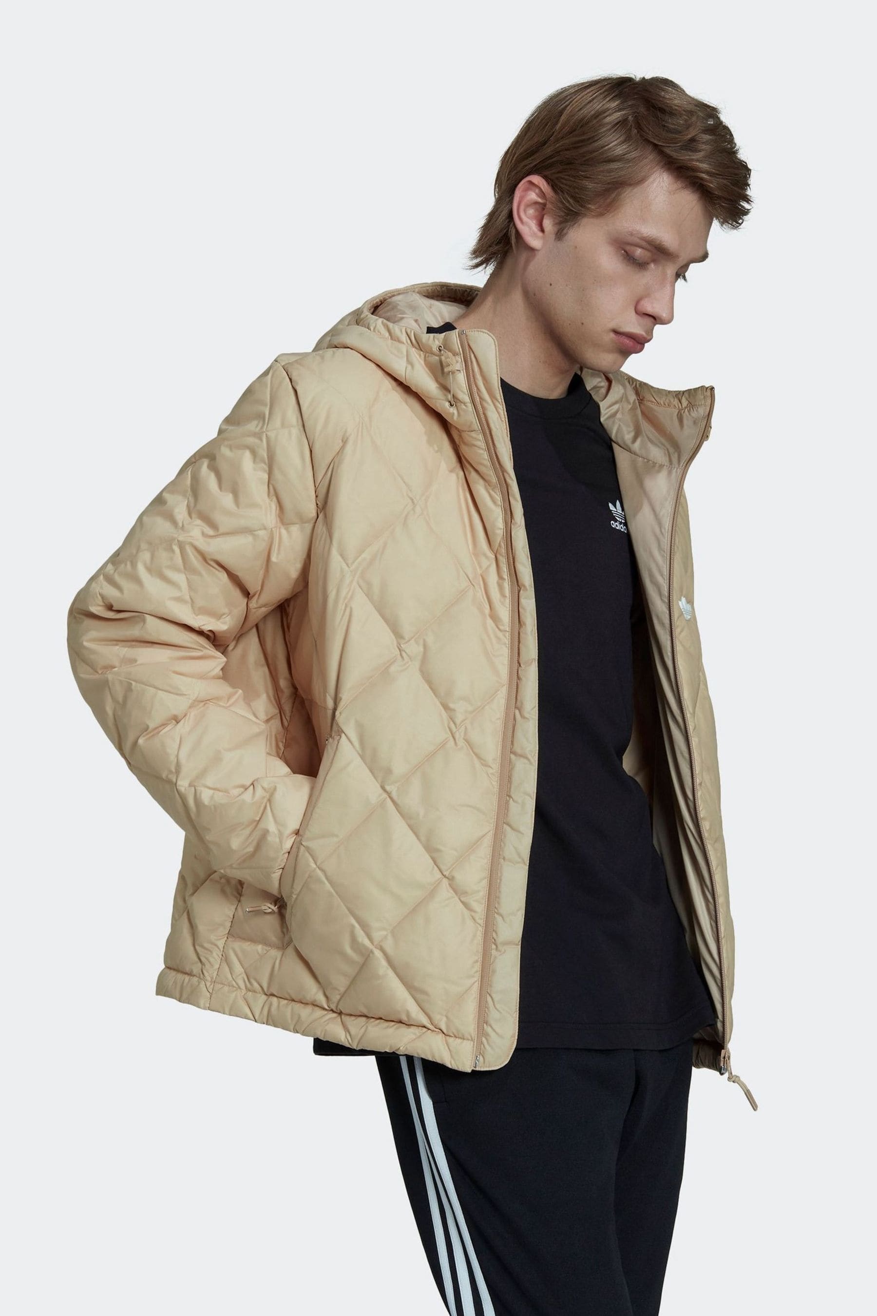 Buy adidas Originals Yellow Down Quilted Puffer Jacket from Next Luxembourg