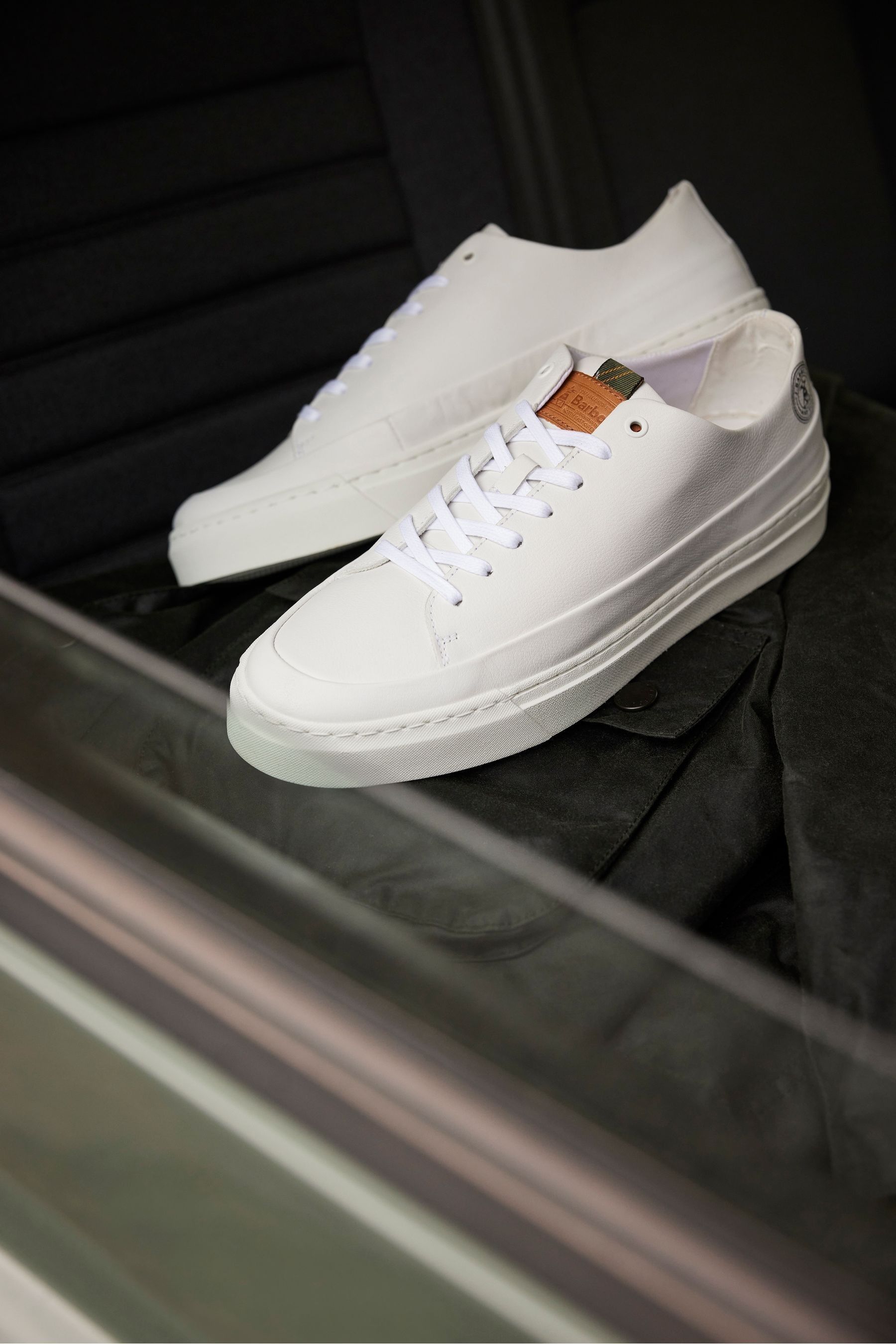 Buy Barbour White Sand Lago Cup Sole Trainers from Next Ireland