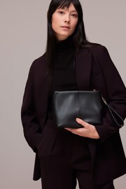 Whistles Avah Black Zip Top Clutch - Image 4 of 4