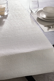 Silver Metallic PVC Wipeclean Kitchen Table Runner - Image 1 of 5