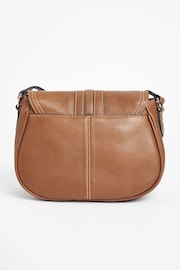 Tan Brown Premium Leather Hummingbird Cross-Body Bag - Image 2 of 4