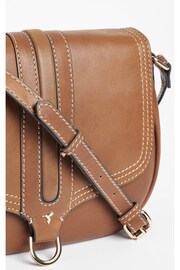 Tan Brown Premium Leather Hummingbird Cross-Body Bag - Image 4 of 4