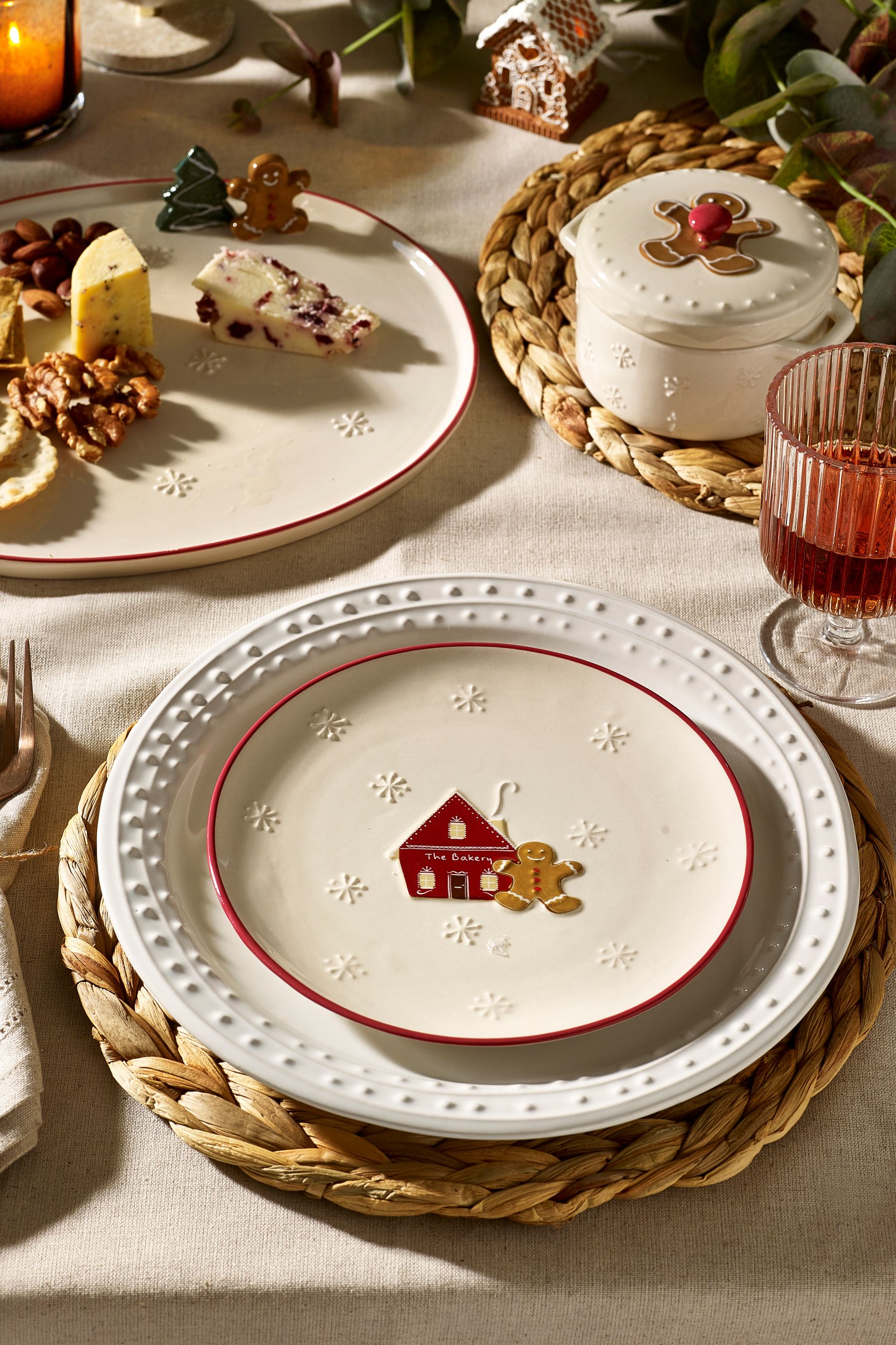 Buy Set of 2 Cream Gingerbread Side Plates from Next Luxembourg