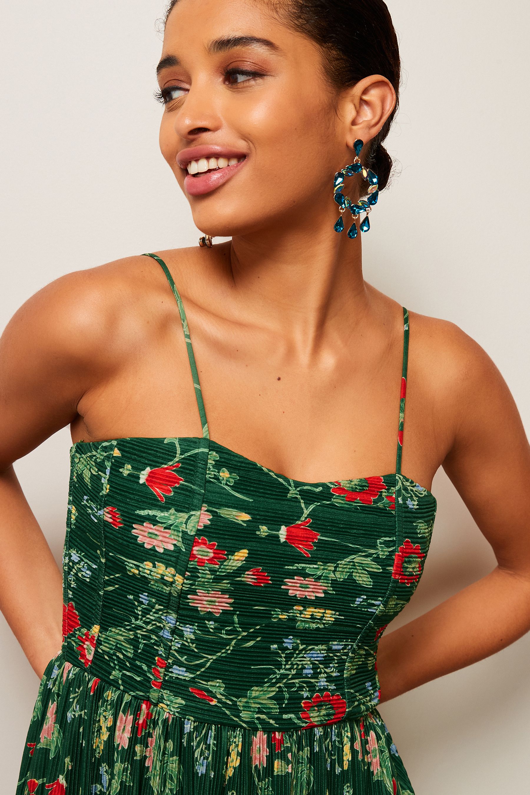 Next green floral dress outlet