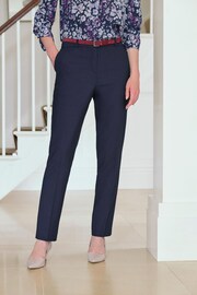 Pure Collection Blue New Wool Slim Leg Trousers - Image 1 of 3