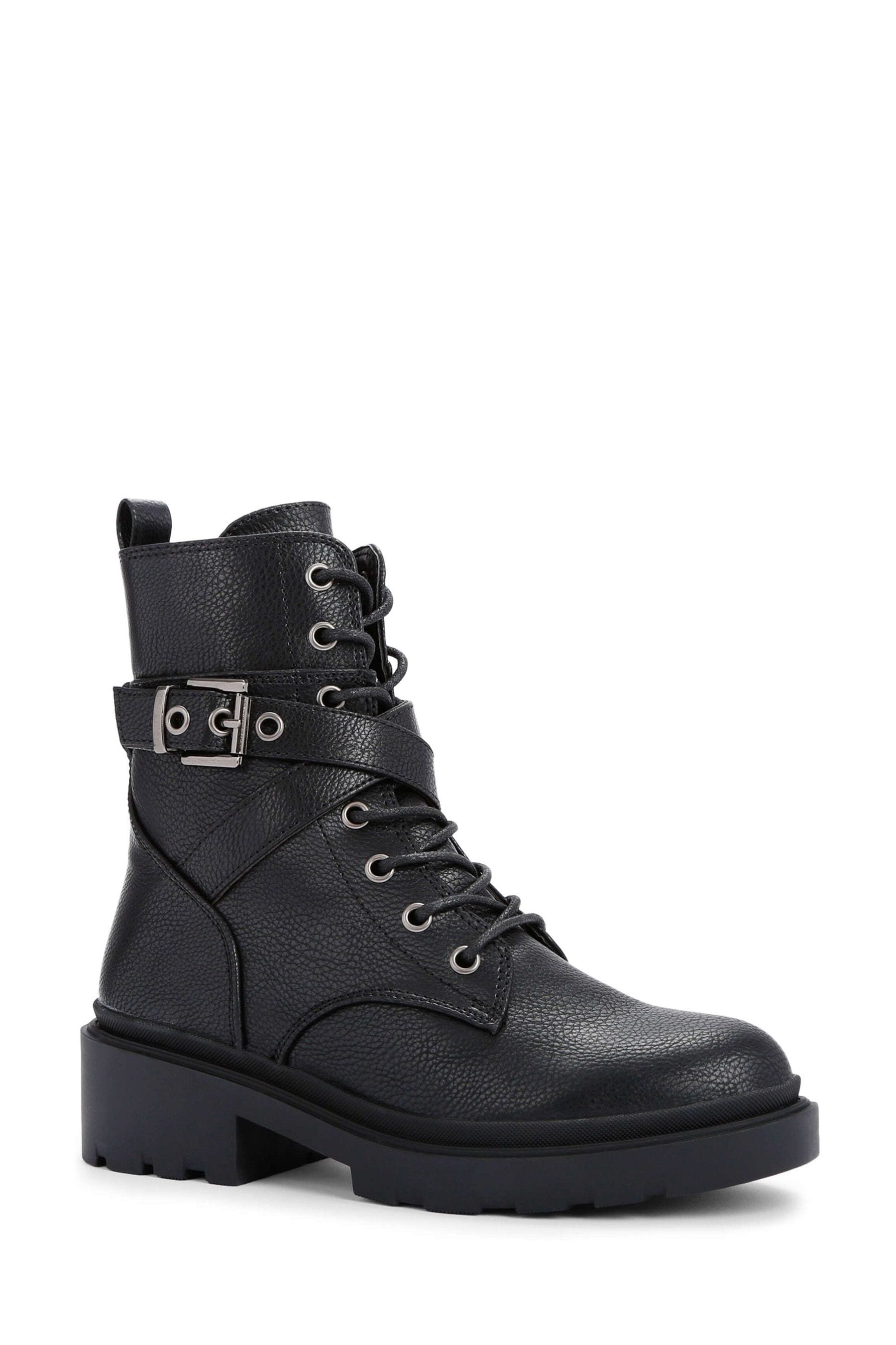 Buy Carvela Boulder Black Combat Boots from Next Luxembourg