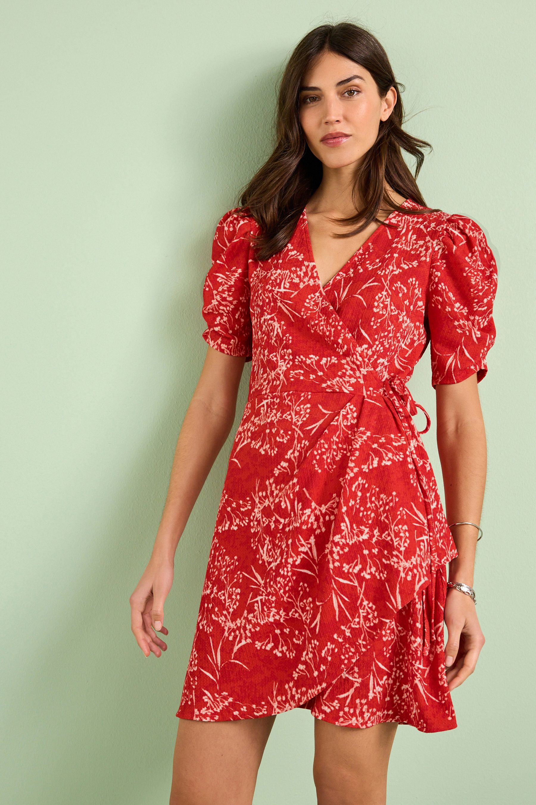 Next floral wrap dress top