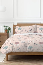 Copenhagen Home Pink Olia Duvet Cover and Pillowcase Set - Image 1 of 2