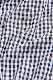 Blue/Black Gingham Regular Fit Trimmed Shirts 2 Pack - Image 4 of 13
