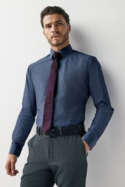 Blue Geometric Slim Fit Shirt And Tie Set 2 Pack - Image 10 of 19