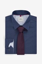 Blue Geometric Slim Fit Shirt And Tie Set 2 Pack - Image 2 of 19