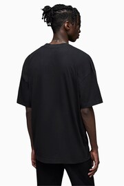 AllSaints Black Bones Short Sleeve Crew T-Shirt - Image 2 of 6