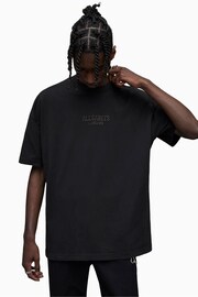 AllSaints Black Bones Short Sleeve Crew T-Shirt - Image 3 of 6