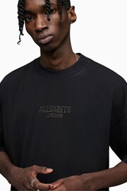 AllSaints Black Bones Short Sleeve Crew T-Shirt - Image 5 of 6