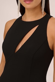 Aidan by Adrianna Papell Sleeveless Knit Crepe Black Gown - Image 4 of 7