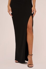 Aidan by Adrianna Papell Sleeveless Knit Crepe Black Gown - Image 5 of 7