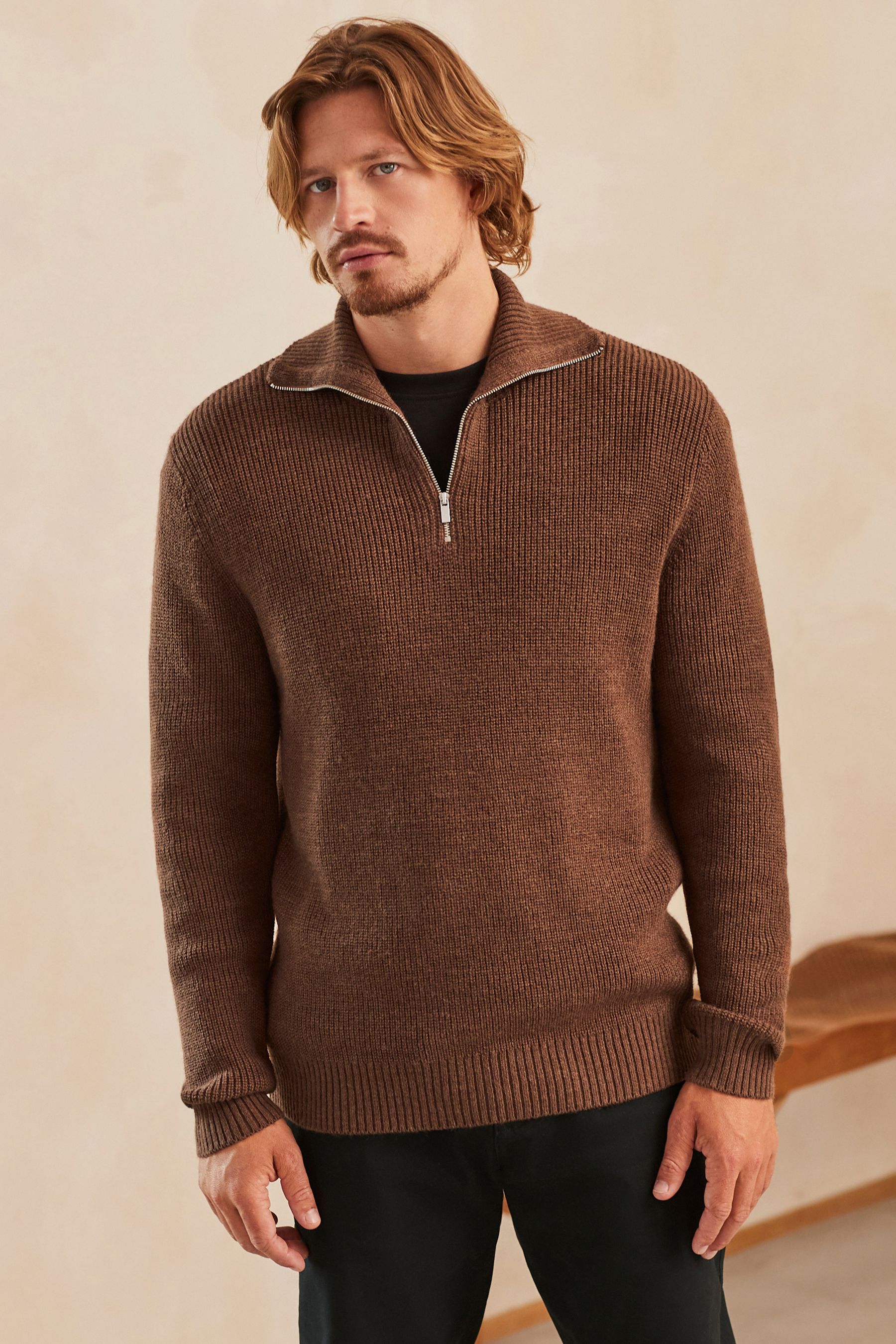 Next half zip jumper top