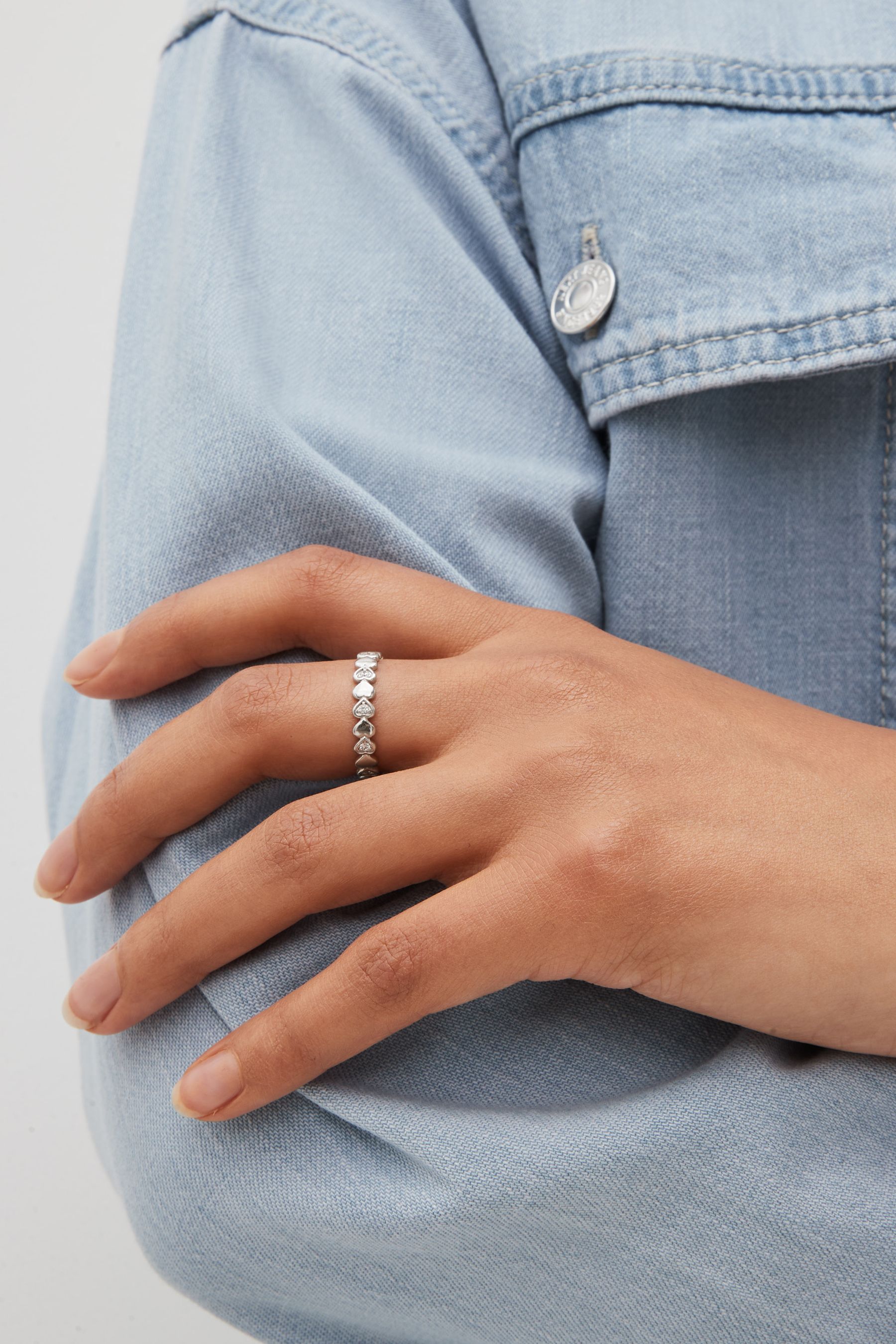 Buy Sterling Silver Heart Sparkle Ring from Next Ukraine