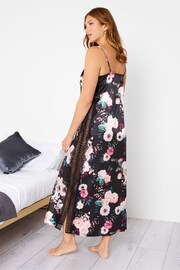 Long Tall Sally Black Satin Multi Floral Chemise - Image 2 of 4