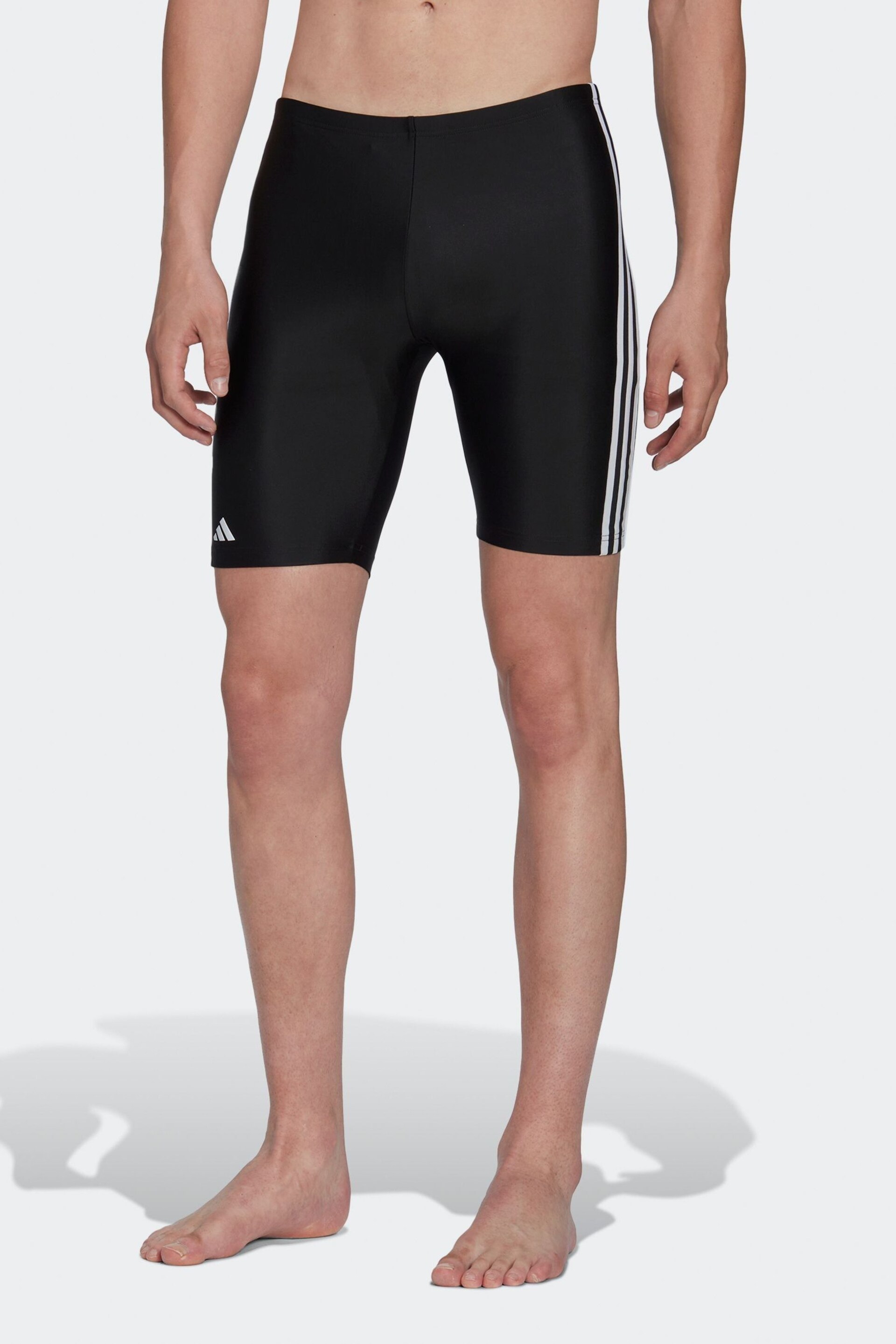 adidas Black Classic 3-Stripes Swim Jammers - Image 1 of 6