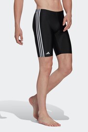 adidas Black Classic 3-Stripes Swim Jammers - Image 3 of 6