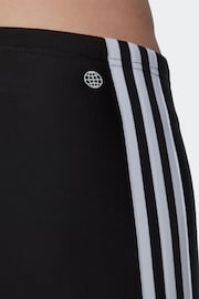 adidas Black Classic 3-Stripes Swim Jammers - Image 5 of 6