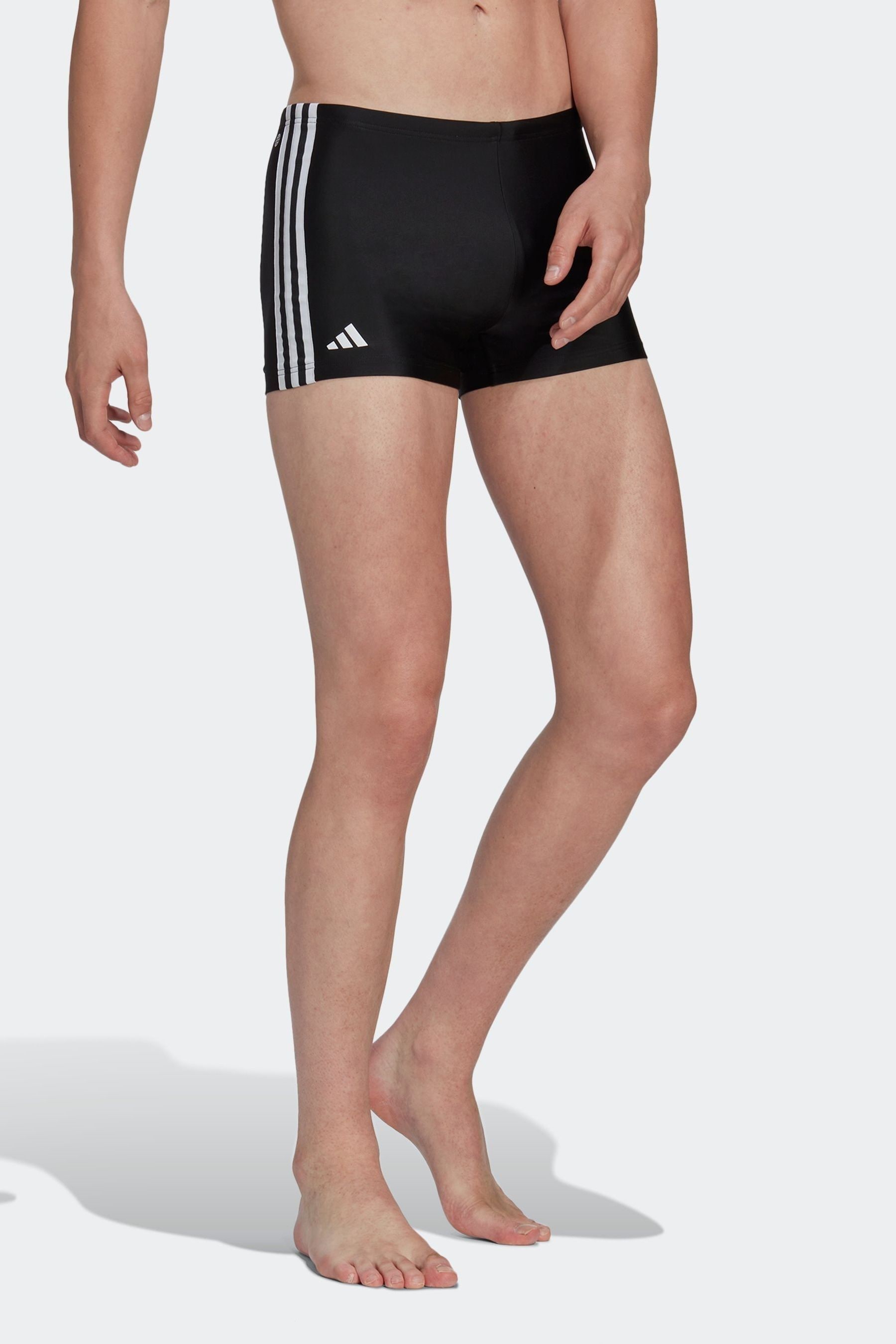 adidas Black Classic 3 Stripes Swim Boxers