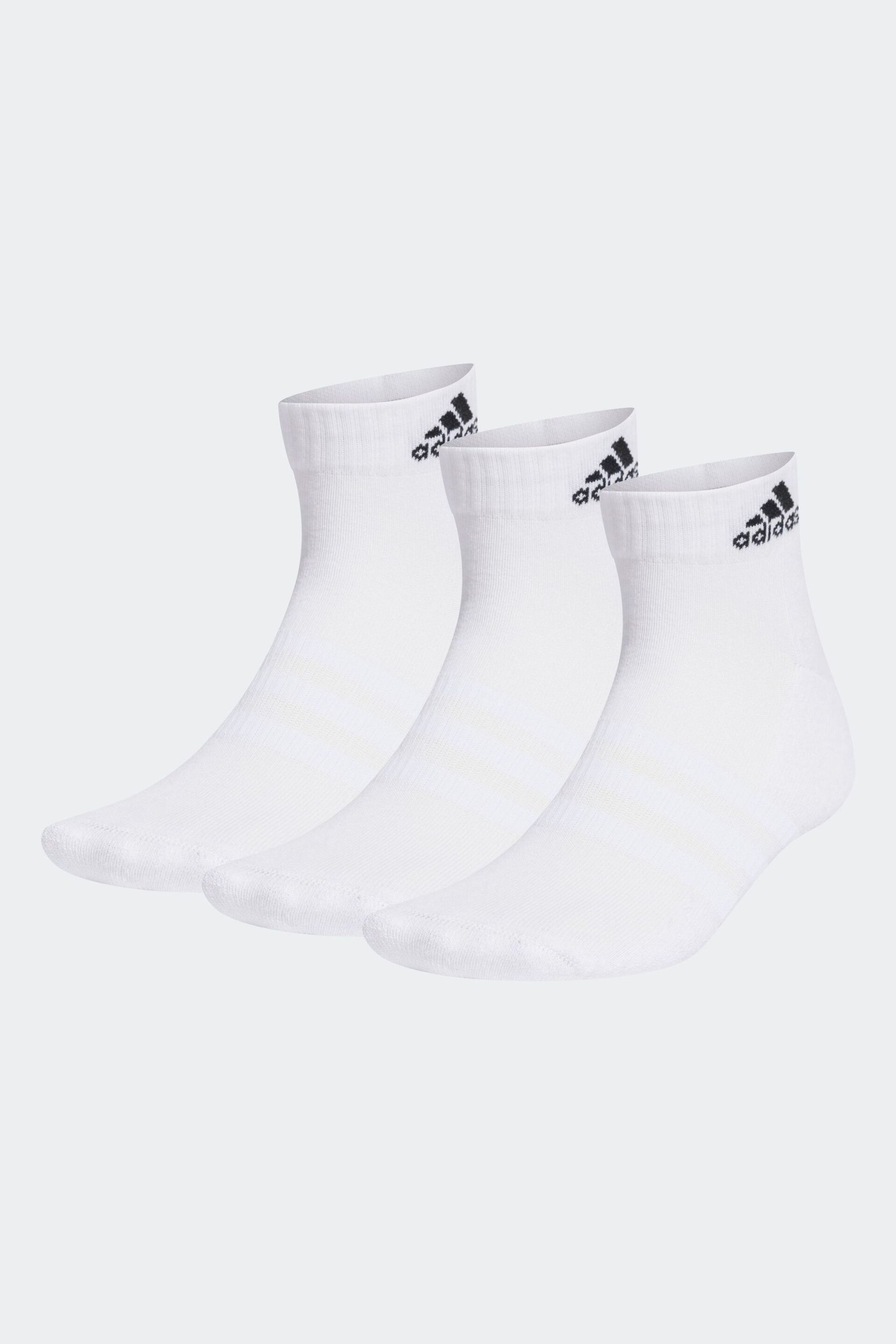 adidas White Cushioned Sportswear Ankle Socks 3 Pack - Image 1 of 4