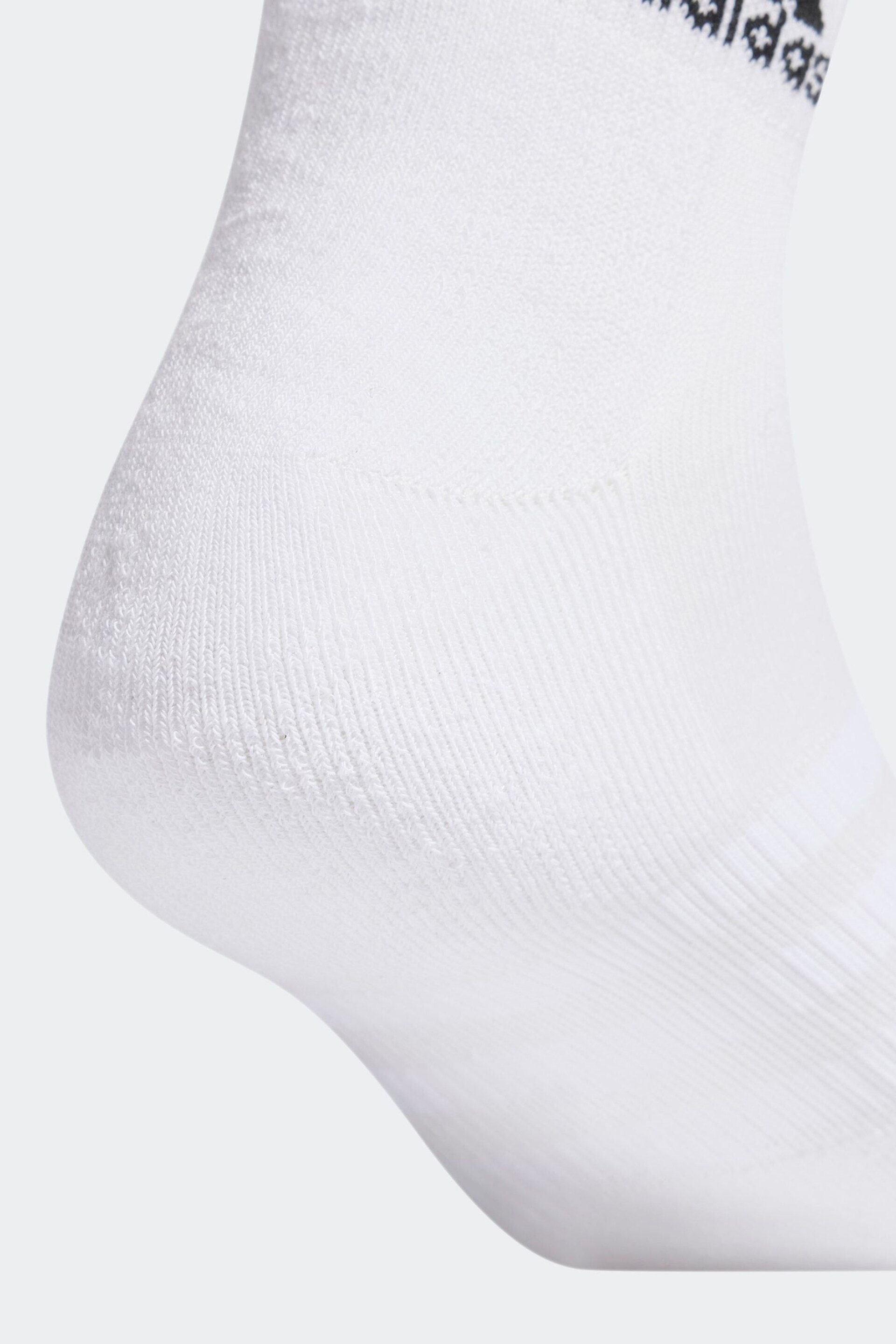 adidas White Cushioned Sportswear Ankle Socks 3 Pack - Image 3 of 4