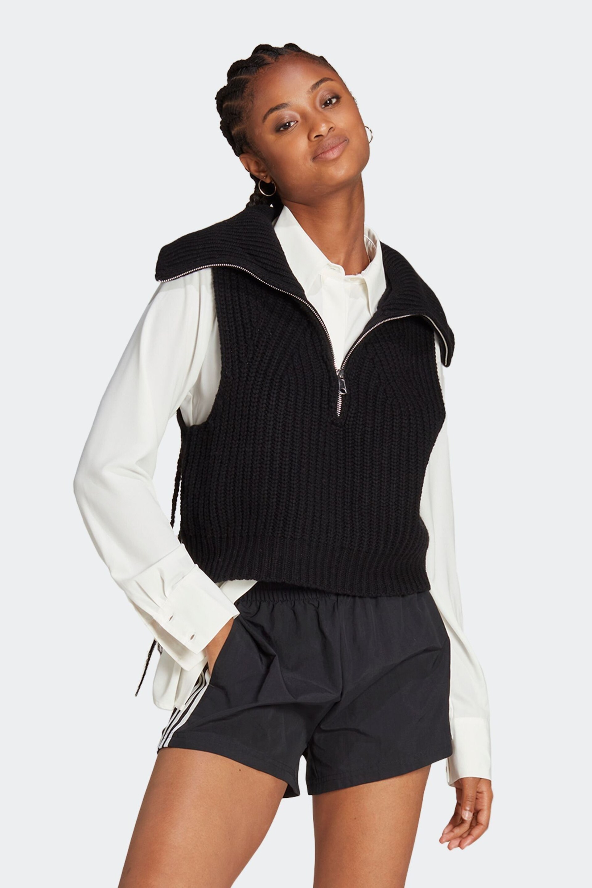adidas Black Sportswear Essentials 3-Stripes Woven Shorts - Image 3 of 6