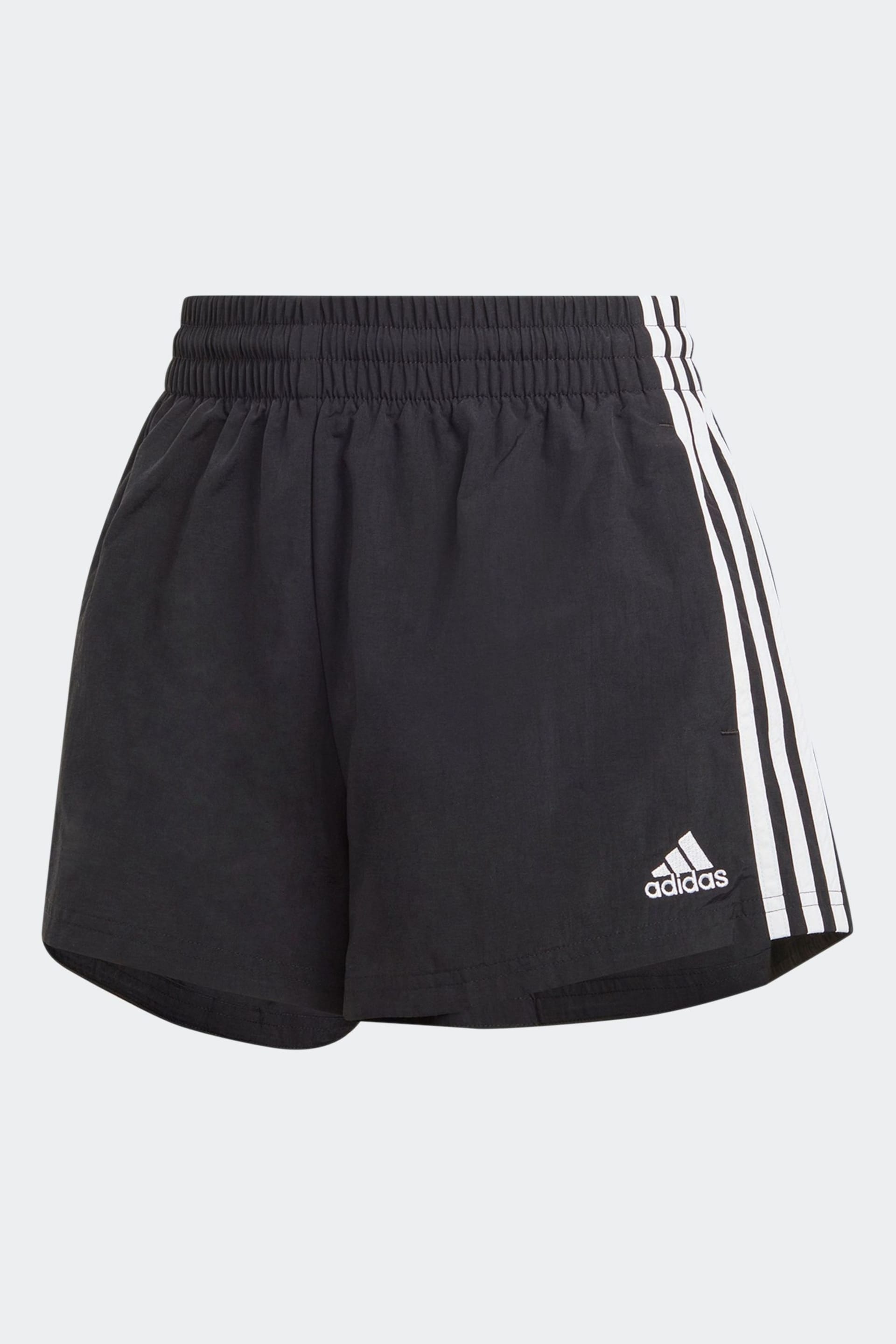 adidas Black Sportswear Essentials 3-Stripes Woven Shorts - Image 6 of 6