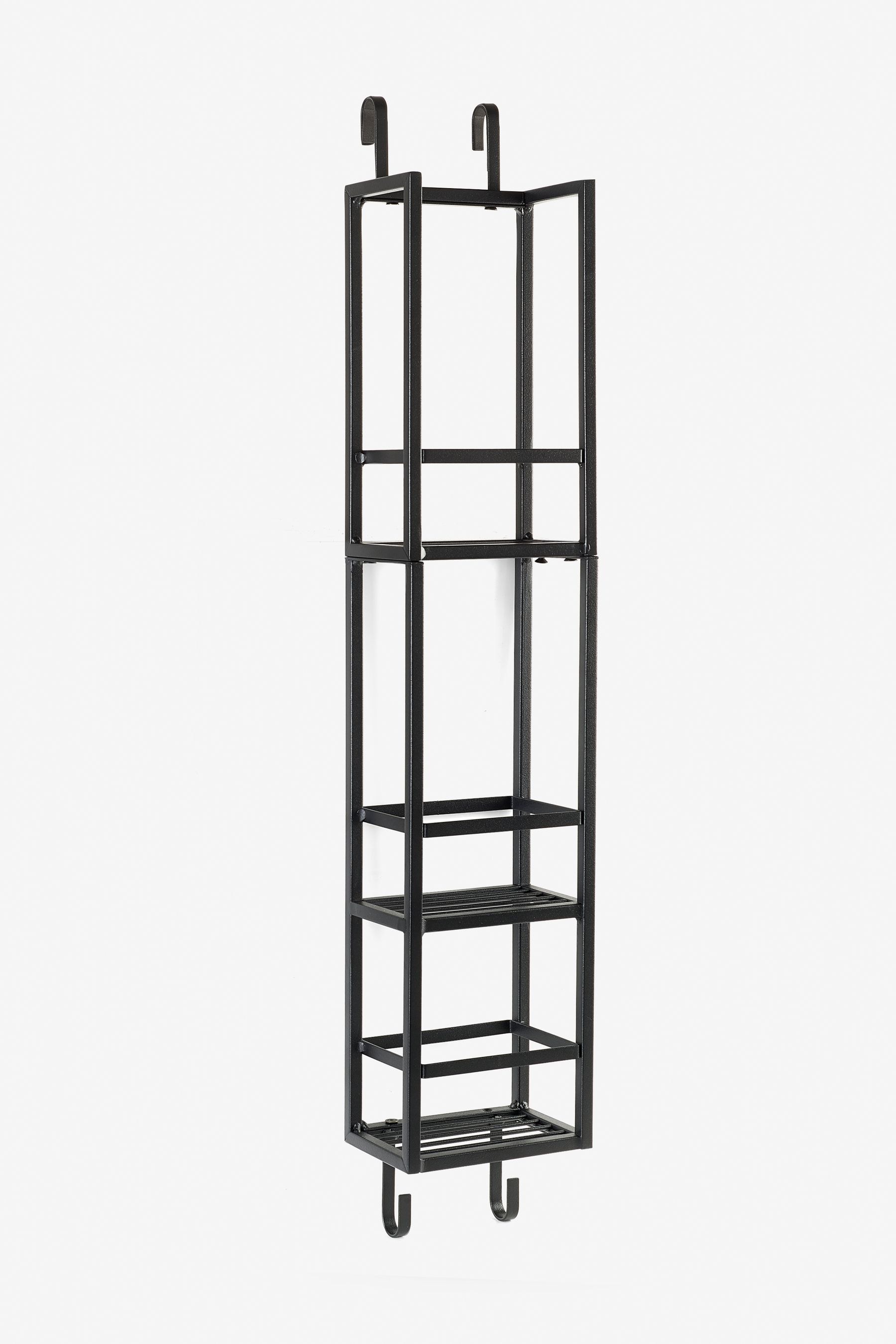 Black metal shower caddy best sale