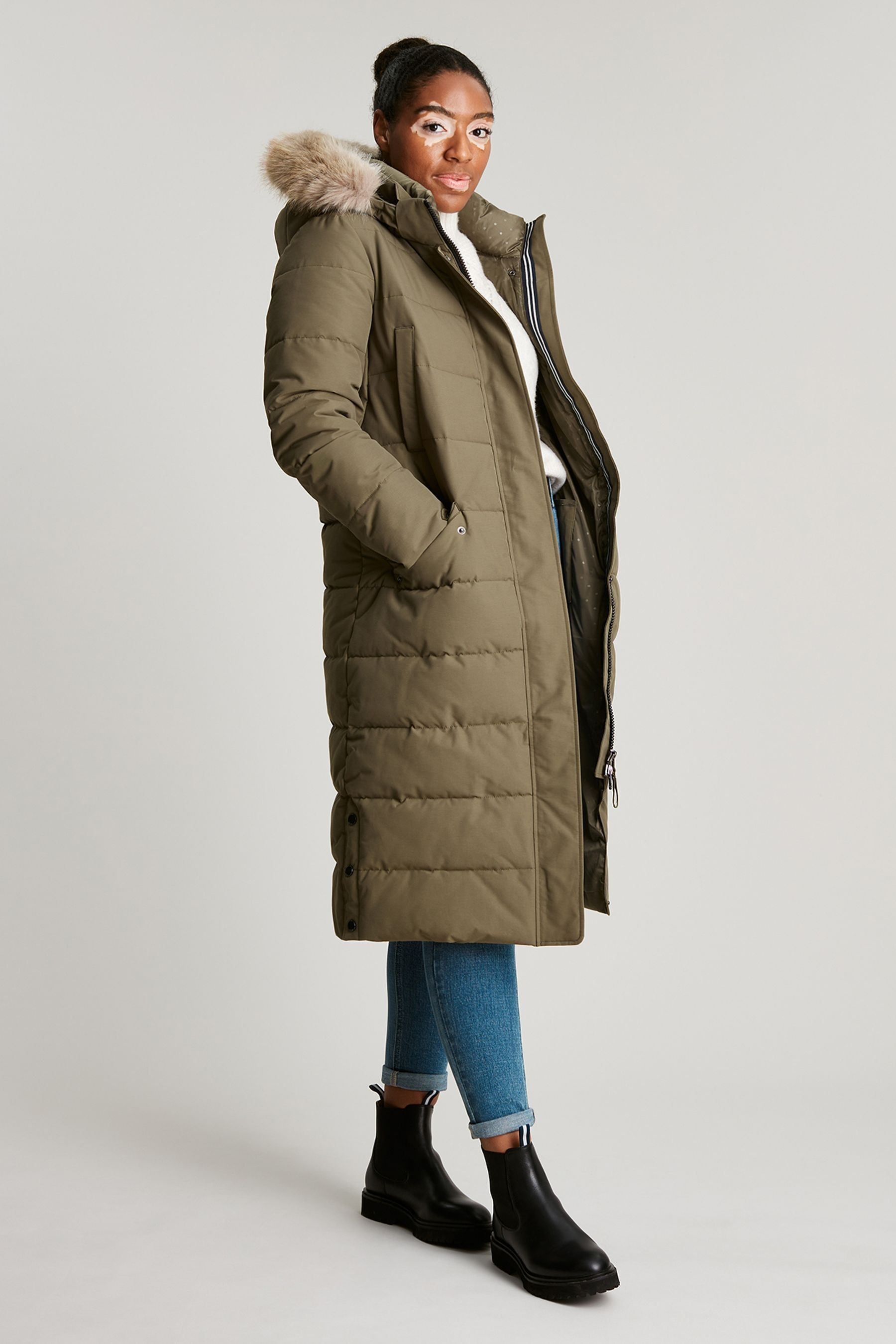 Joules green parka store