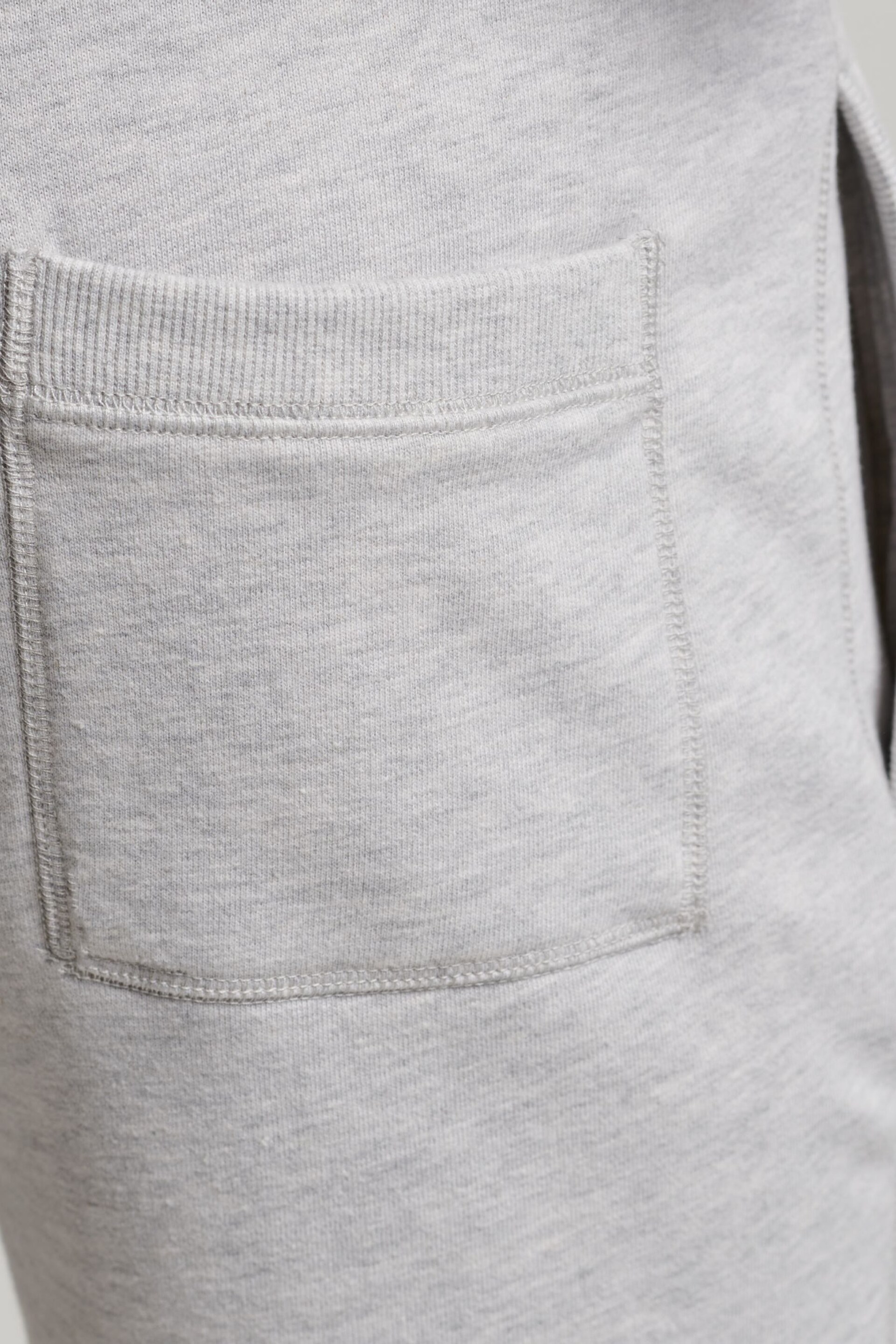 Superdry Light Grey Vintage Logo Embroidered Jersey Shorts - Image 7 of 8