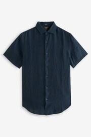 Superdry Blue Studios Casual Linen Short Sleeve Shirt - Image 10 of 13