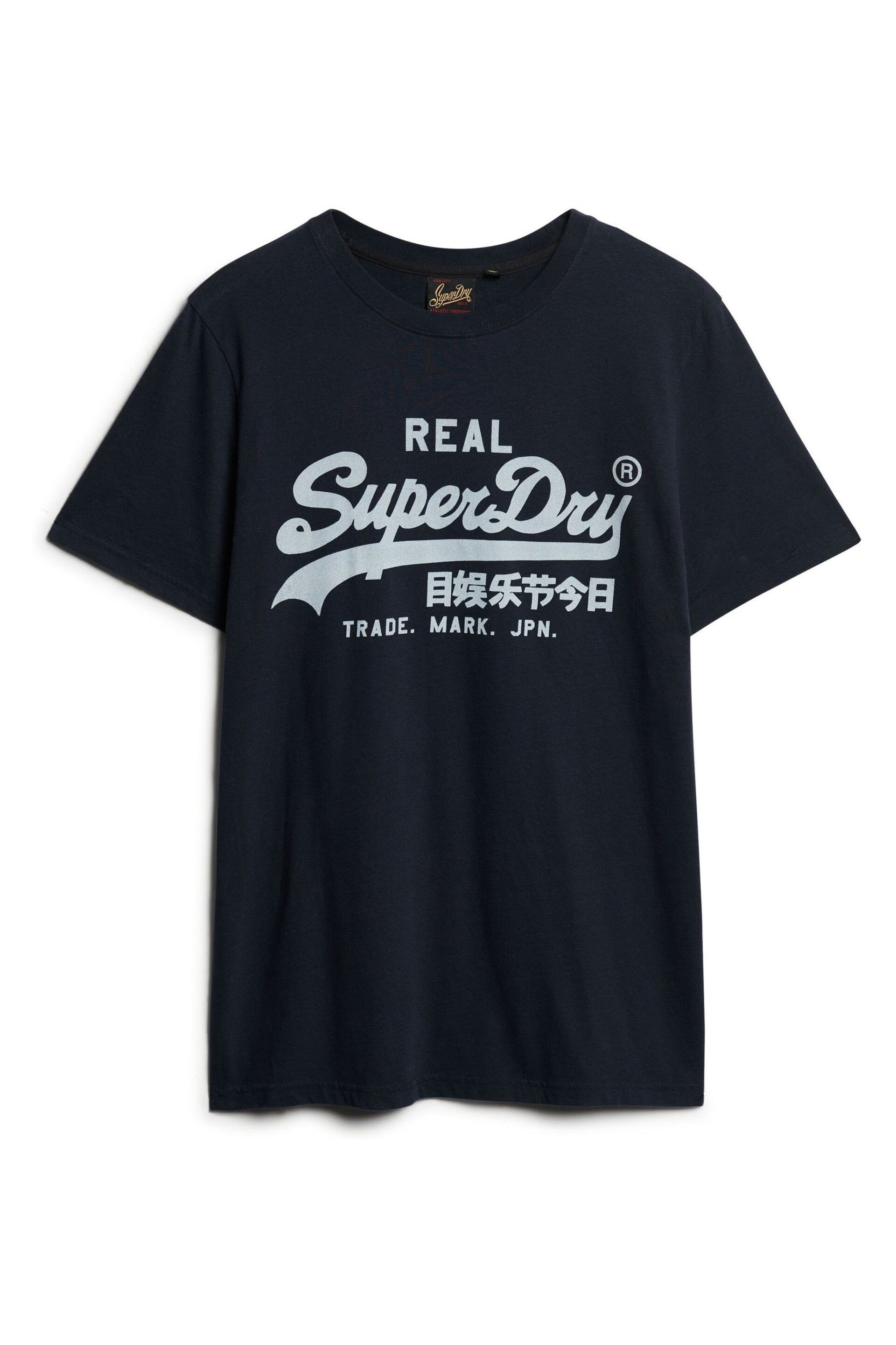 Superdry Blue Vintage Logo Core T-Shirt - Image 5 of 7