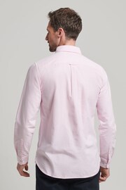 Superdry Pink Cotton Long Sleeved Oxford Shirt - Image 4 of 10