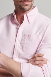 Superdry Pink Cotton Long Sleeved Oxford Shirt - Image 5 of 10