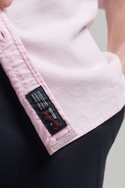 Superdry Pink Cotton Long Sleeved Oxford Shirt - Image 7 of 10