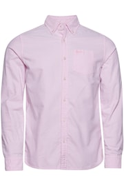 Superdry Pink Cotton Long Sleeved Oxford Shirt - Image 8 of 10