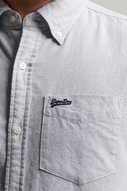 Superdry Blue Cotton Long Sleeved Oxford Shirt - Image 4 of 8