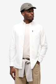 Superdry White Cotton Long Sleeved Oxford Shirt - Image 1 of 6