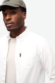 Superdry White Cotton Long Sleeved Oxford Shirt - Image 3 of 6