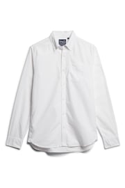 Superdry White Cotton Long Sleeved Oxford Shirt - Image 4 of 6