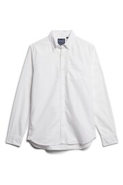 Superdry White Cotton Long Sleeved Oxford Shirt - Image 5 of 6