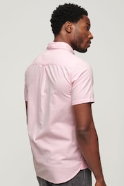 Superdry Pink Vintage Oxford Short Sleeve Shirt - Image 3 of 8