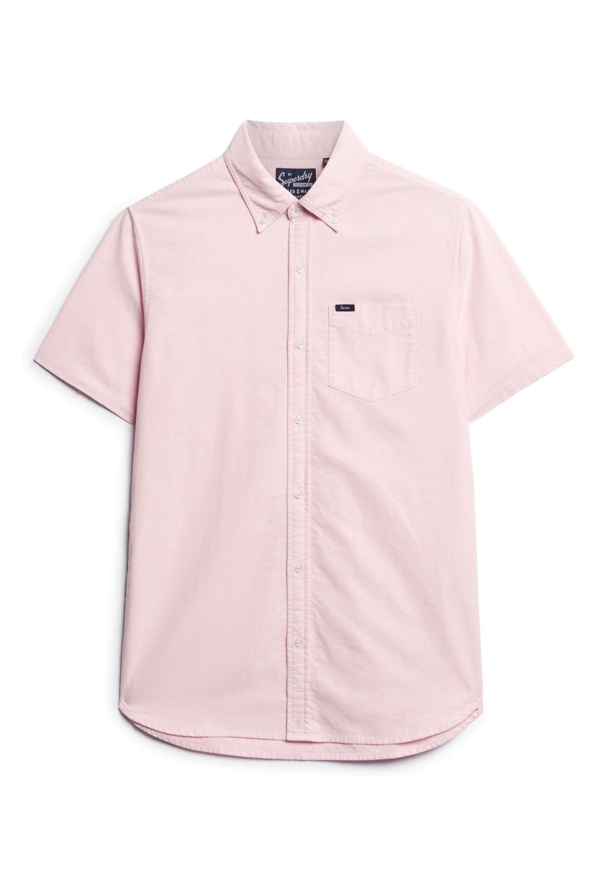 Superdry Pink Vintage Oxford Short Sleeve Shirt - Image 6 of 8
