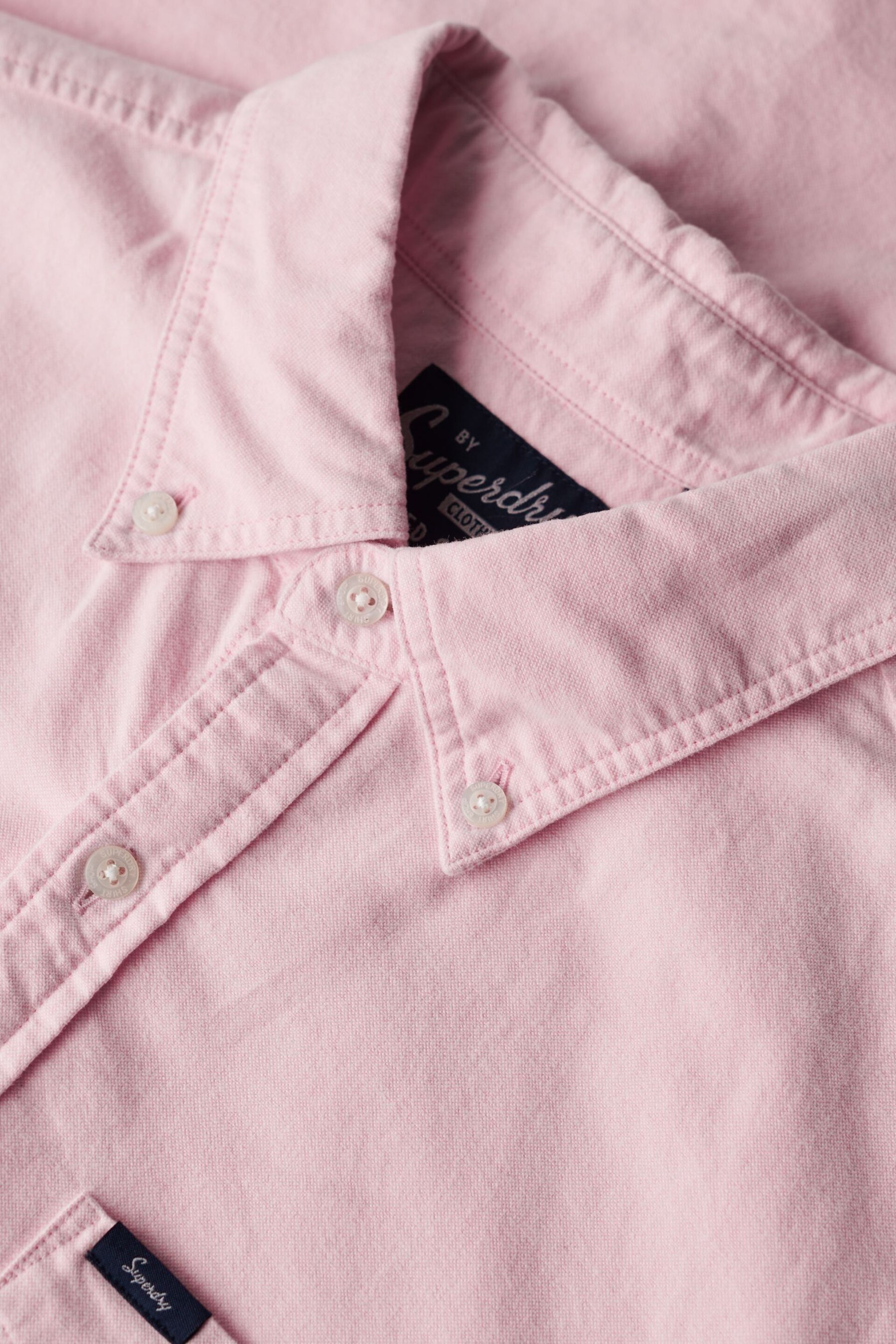 Superdry Pink Vintage Oxford Short Sleeve Shirt - Image 7 of 8