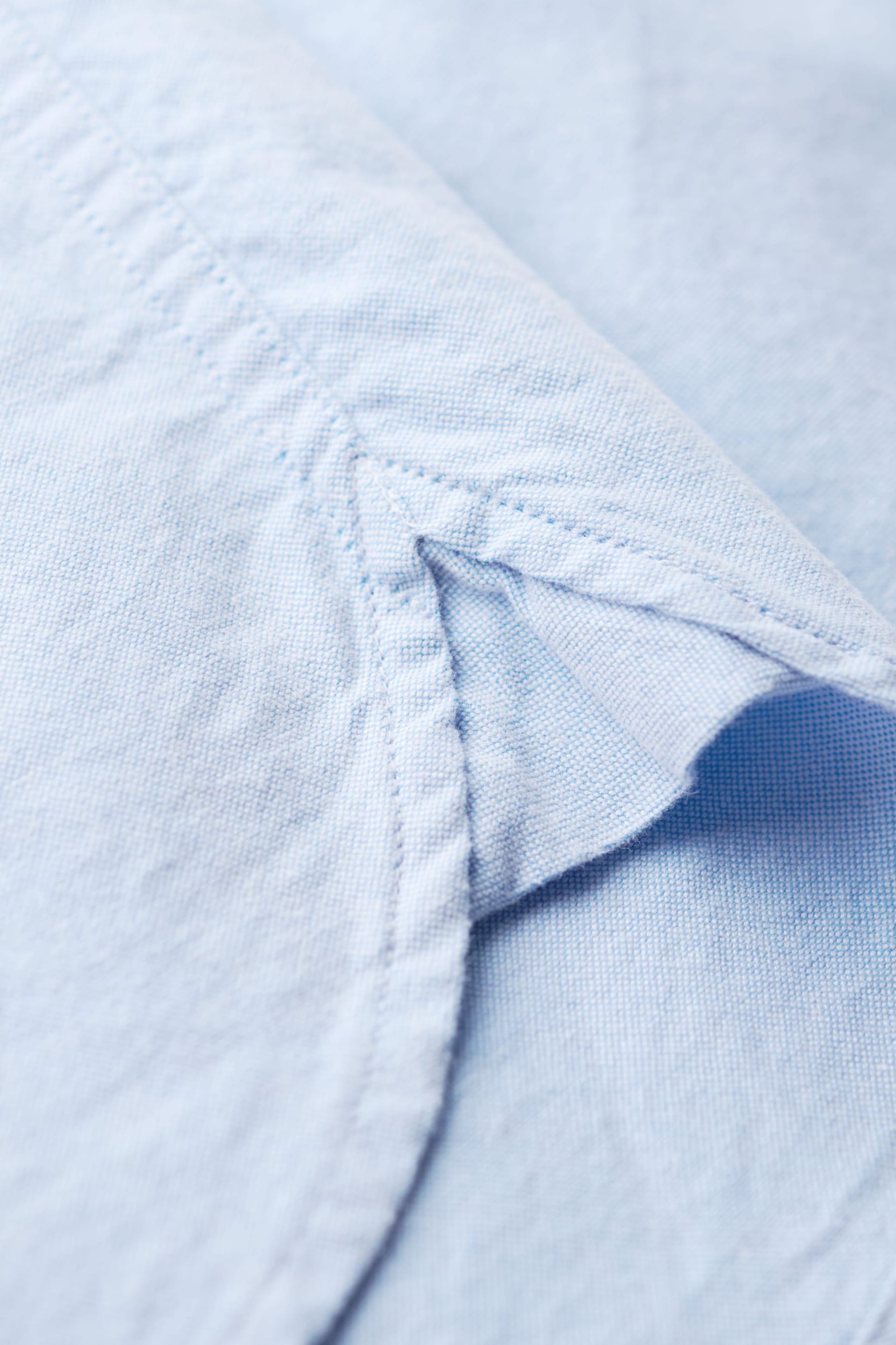 Superdry Blue Vintage Oxford Short Sleeve Shirt - Image 8 of 9