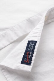 Superdry White Vintage Oxford Short Sleeve Shirt - Image 4 of 5